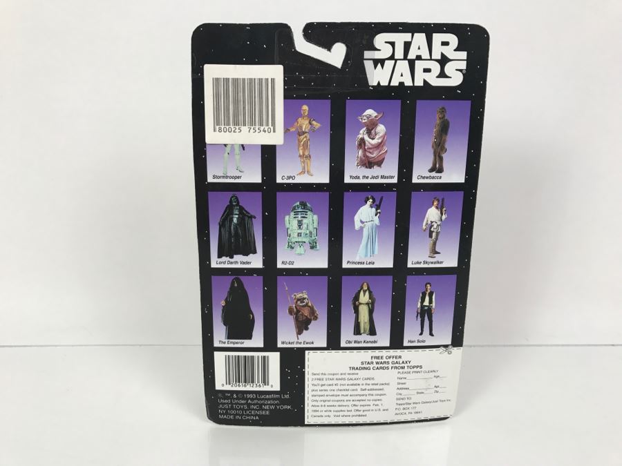 STAR WARS Bend-Ems With Limited Edition Trading Card Darth Vader Topps Just Toys 1993 12361 New On Card [Photo 7]