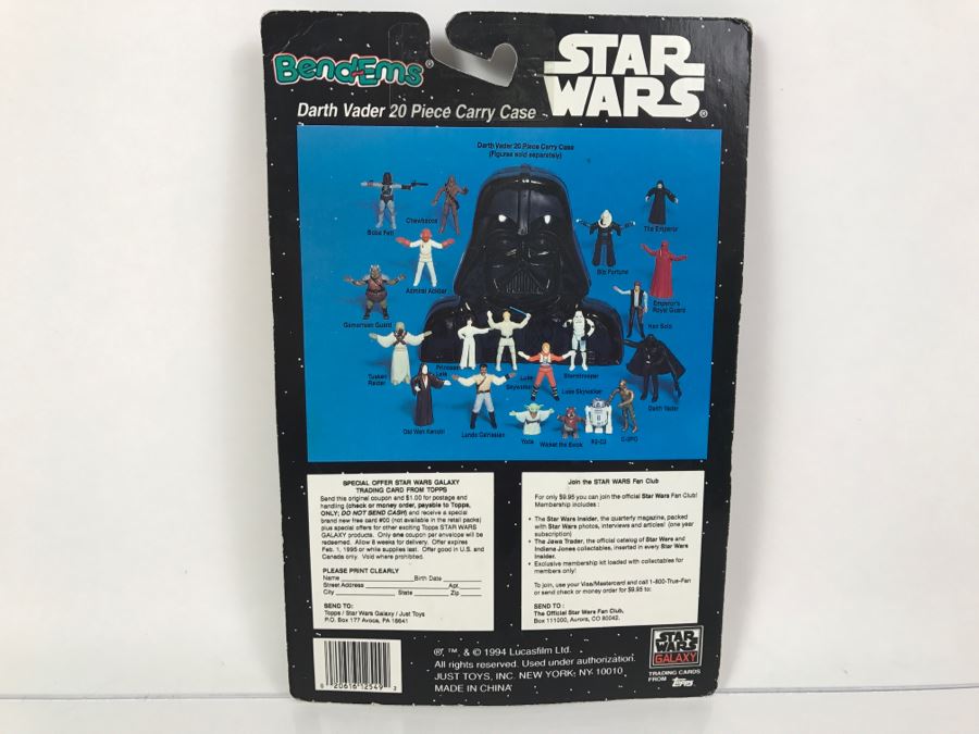 STAR WARS Bend-Ems With Limited Edition Trading Card Admiral Akbar Topps Just Toys 1994 12549 New On Card [Photo 7]