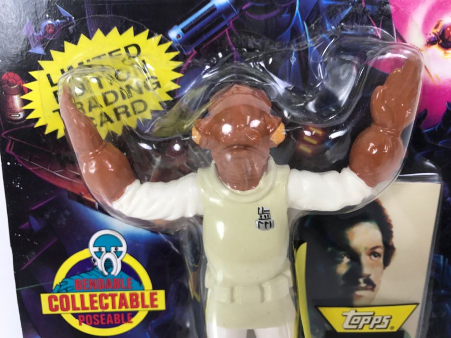 STAR WARS Bend-Ems With Limited Edition Trading Card Admiral Akbar Topps Just Toys 1994 12549 New On Card [Photo 4]
