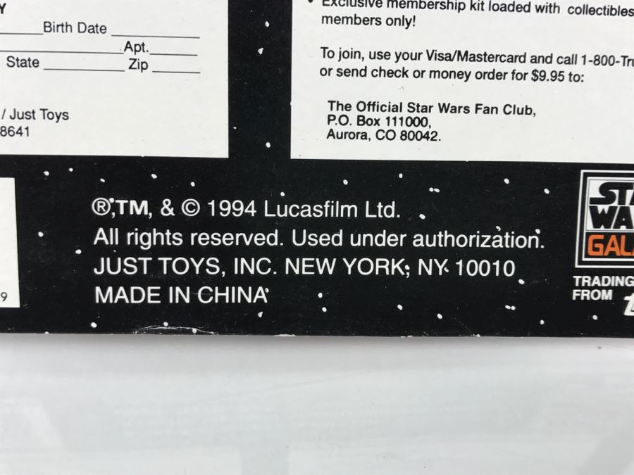 STAR WARS Bend-Ems With Limited Edition Trading Card Obi Wan Kenobi Topps Just Toys 1994 12454 New On Card [Photo 10]