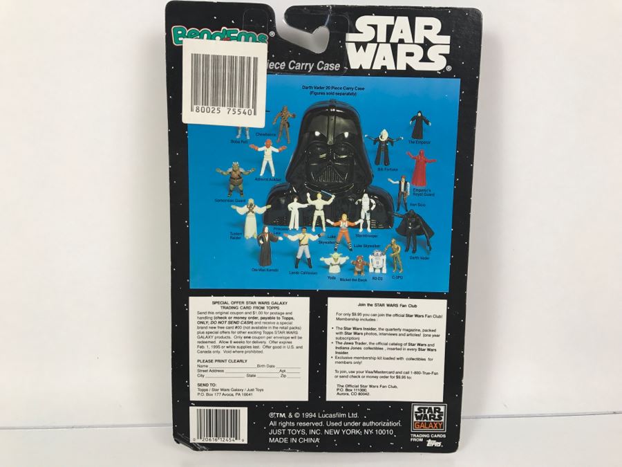 STAR WARS Bend-Ems With Limited Edition Trading Card Obi Wan Kenobi Topps Just Toys 1994 12454 New On Card [Photo 7]