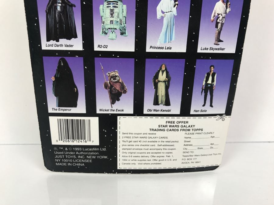 STAR WARS Bend-Ems With Limited Edition Trading Card Chewbacca Topps Just Toys 1993 12416 New On Card [Photo 9]