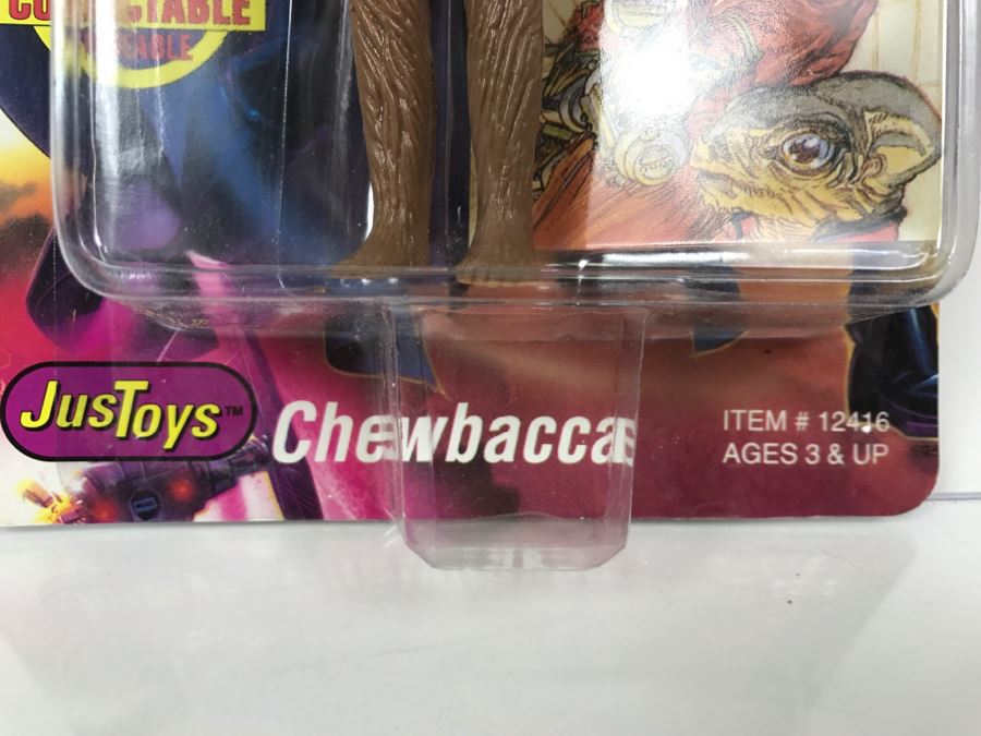 STAR WARS Bend-Ems With Limited Edition Trading Card Chewbacca Topps Just Toys 1993 12416 New On Card [Photo 5]