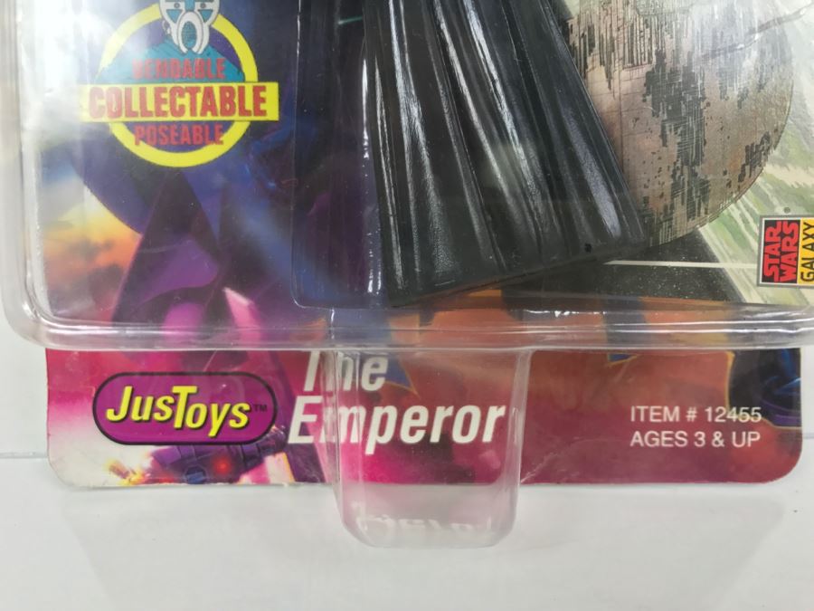 STAR WARS Bend-Ems With Limited Edition Trading Card The Emperor Topps Just Toys 1993 12455 New On Card [Photo 4]