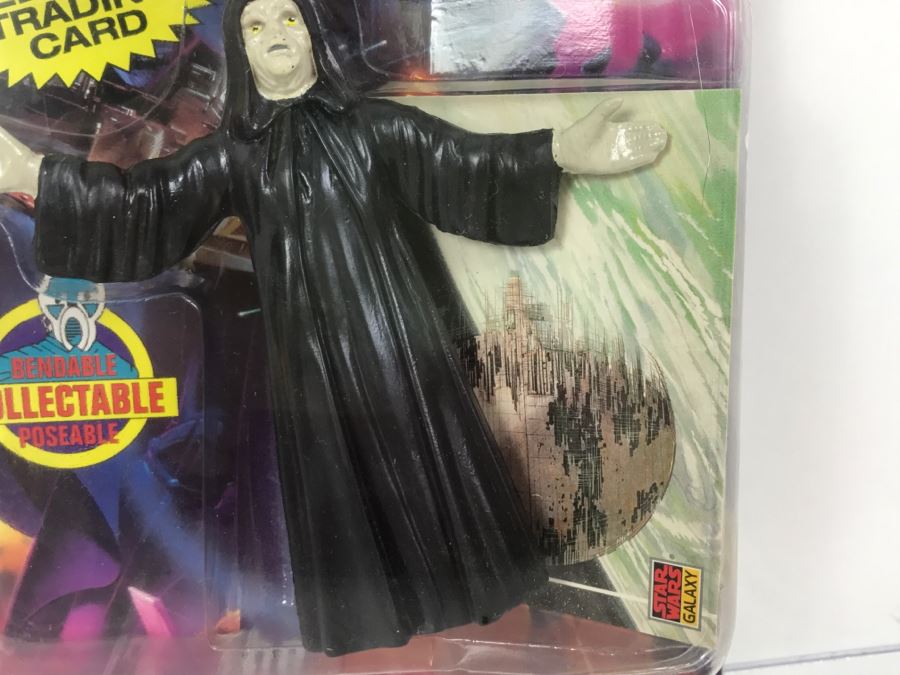 STAR WARS Bend-Ems With Limited Edition Trading Card The Emperor Topps Just Toys 1993 12455 New On Card [Photo 6]