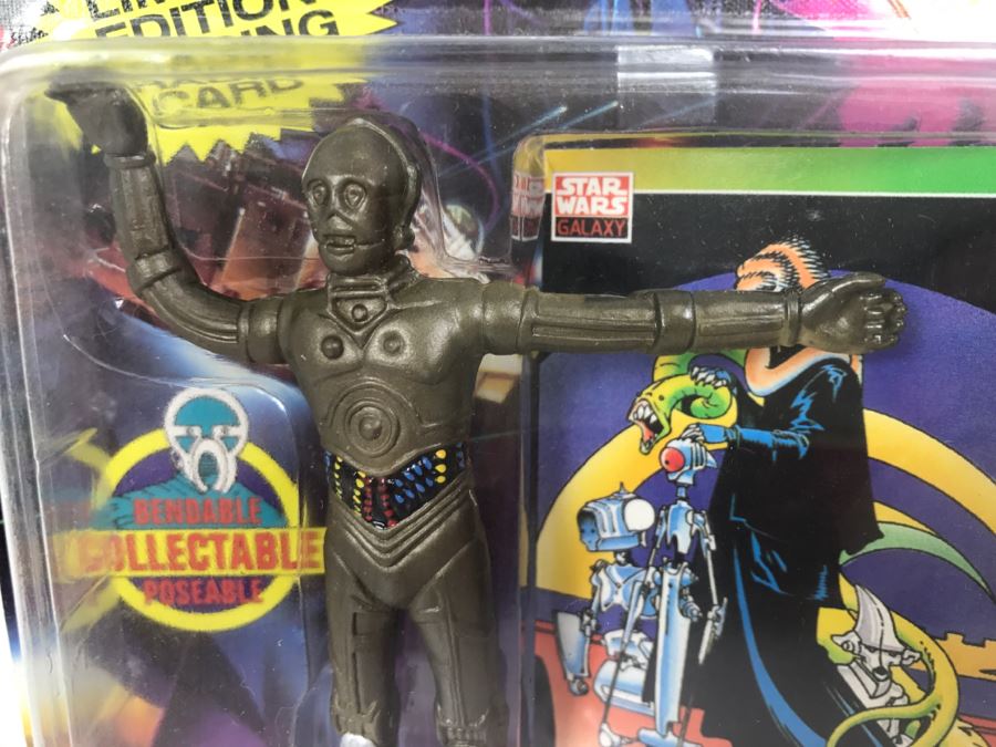 STAR WARS Bend-Ems With Limited Edition Trading Card C-3PO Topps Just Toys 1993 12362 New On Card [Photo 12]