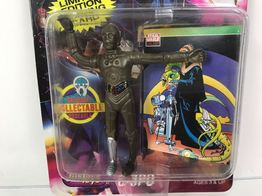 STAR WARS Bend-Ems With Limited Edition Trading Card C-3PO Topps Just Toys 1993 12362 New On Card [Photo 2]