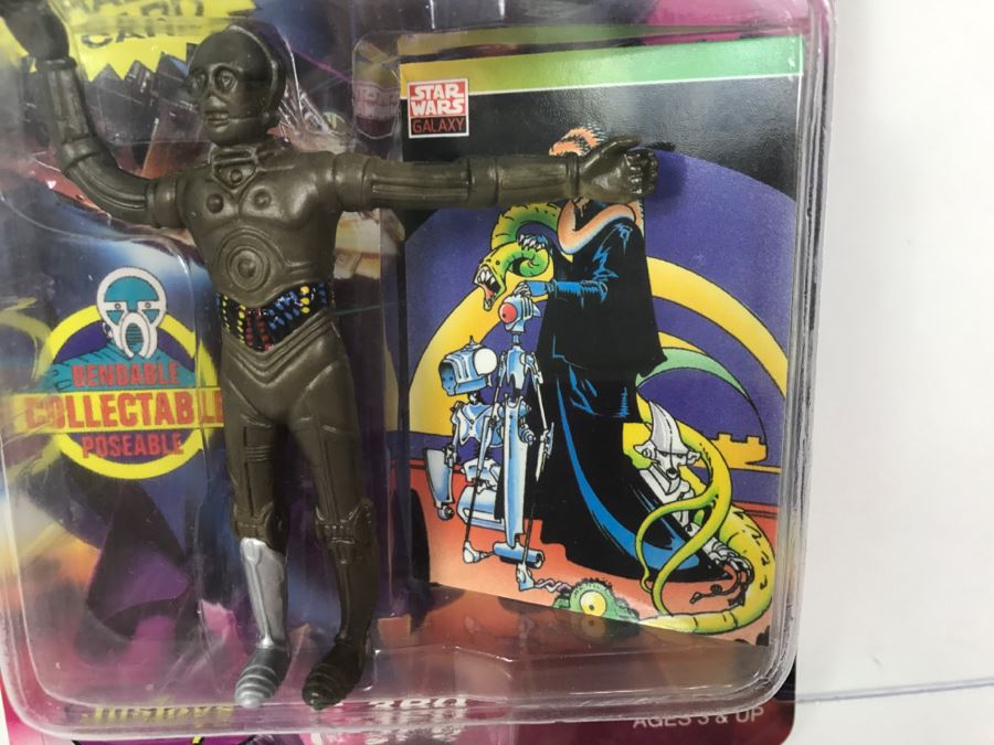 STAR WARS Bend-Ems With Limited Edition Trading Card C-3PO Topps Just Toys 1993 12362 New On Card [Photo 4]