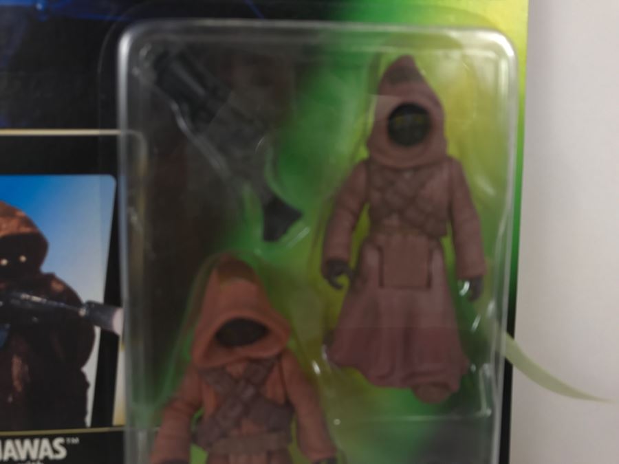 STAR WARS The Power Of The Force Jawas With Glowing Eyes And Blaster Pistols Collection 2 Kenner Hasbro 1996 69605/69607 New On Card [Photo 5]