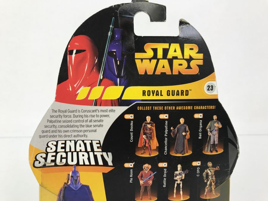 STAR WARS Revenge Of The Sith Senate Security Royal Guard Black 23 Collection 2 Hasbro 2005 85295/85174  New On Card [Photo 12]