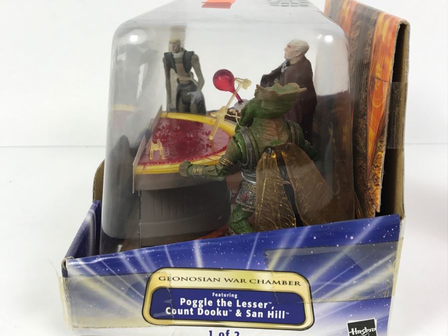 STAR WARS Attack Of The Clones Geonosian War Chamber Poggle The Lesser Count Dooku San Hill Hasbro 2003 84980/84997 New In Box [Photo 11]