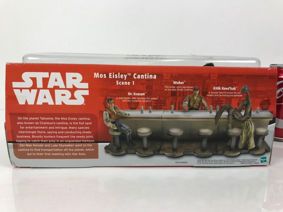 STAR WARS Mos Eisley Cantina Scene 1 Dr Evazan, Wuher, Kitik Keed’kak Hasbro 2004 34516 New In Box [Photo 10]