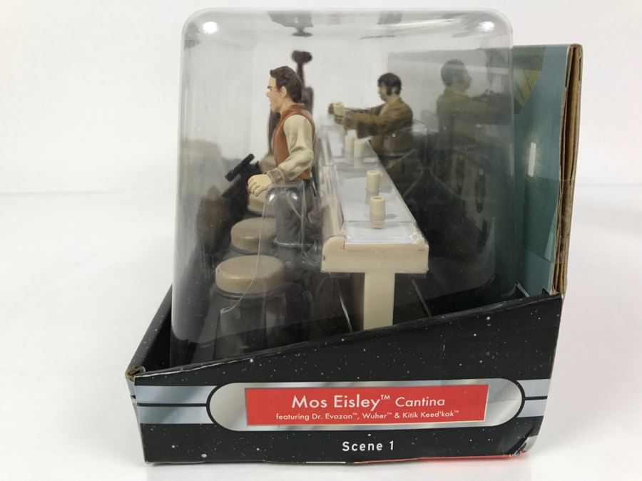 STAR WARS Mos Eisley Cantina Scene 1 Dr Evazan, Wuher, Kitik Keed’kak Hasbro 2004 34516 New In Box [Photo 9]