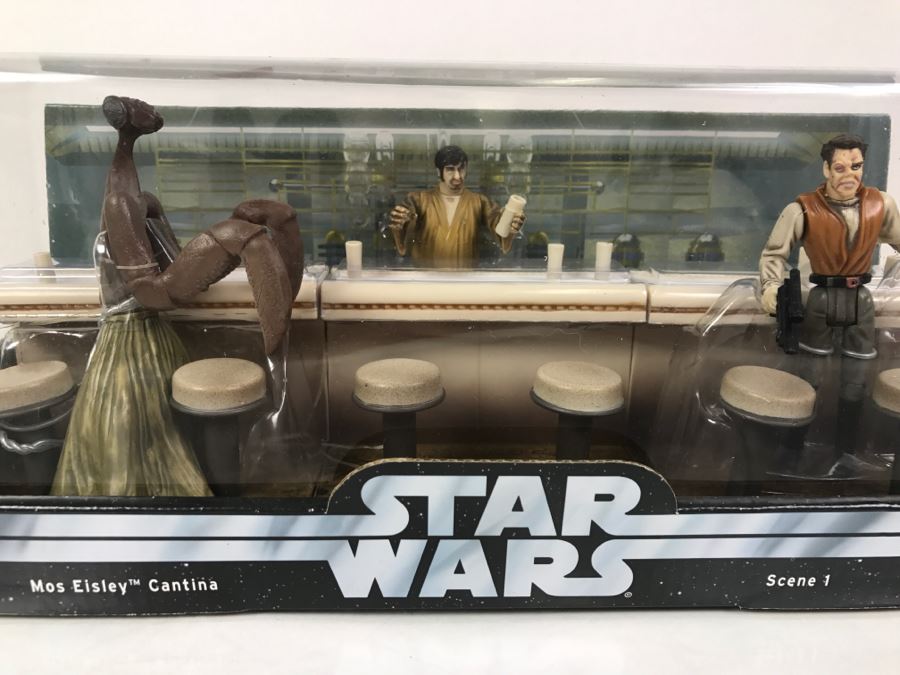 STAR WARS Mos Eisley Cantina Scene 1 Dr Evazan, Wuher, Kitik Keed’kak Hasbro 2004 34516 New In Box [Photo 2]