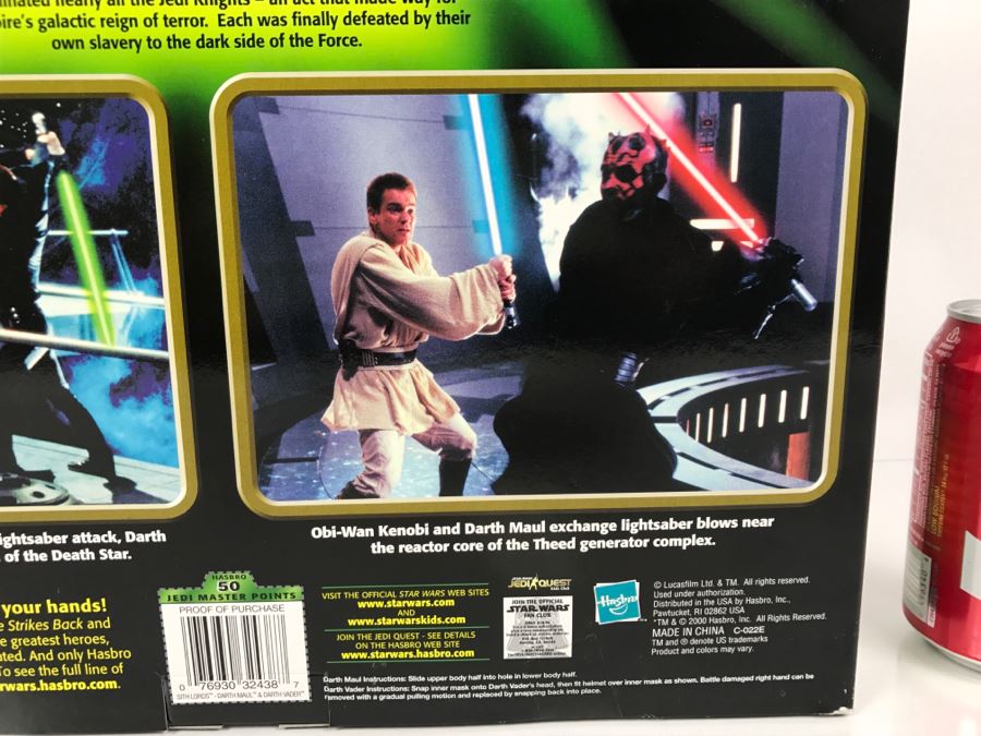STAR WARS Power Of The Jedi Sith Lords Darth Vader Darth Maul Hasbro 2000 32438 New In Box [Photo 19]