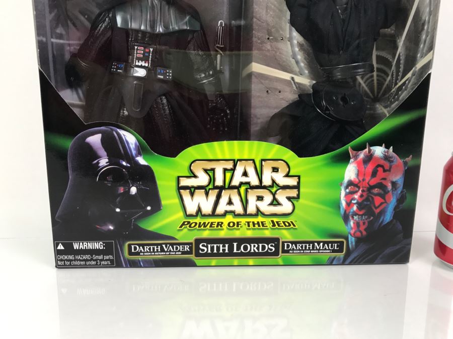 STAR WARS Power Of The Jedi Sith Lords Darth Vader Darth Maul Hasbro 2000 32438 New In Box [Photo 4]