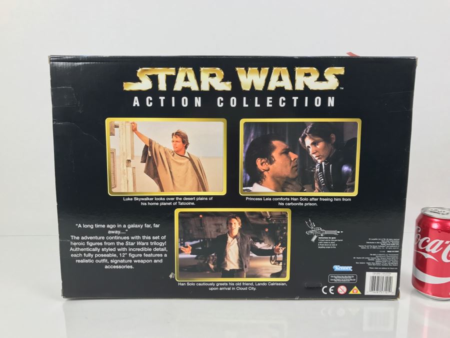 STAR WARS Action Collection Rebel Alliance Luke Skywalker, Princess Leia, Han Solo Kenner Collection Hasbro 1998 57101 New In Box [Photo 18]