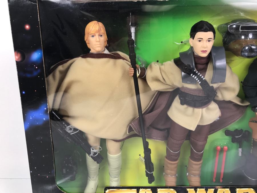 STAR WARS Action Collection Rebel Alliance Luke Skywalker, Princess Leia, Han Solo Kenner Collection Hasbro 1998 57101 New In Box [Photo 8]