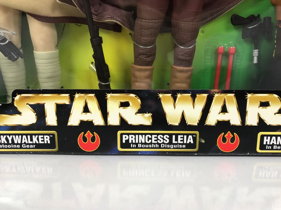 STAR WARS Action Collection Rebel Alliance Luke Skywalker, Princess Leia, Han Solo Kenner Collection Hasbro 1998 57101 New In Box [Photo 6]