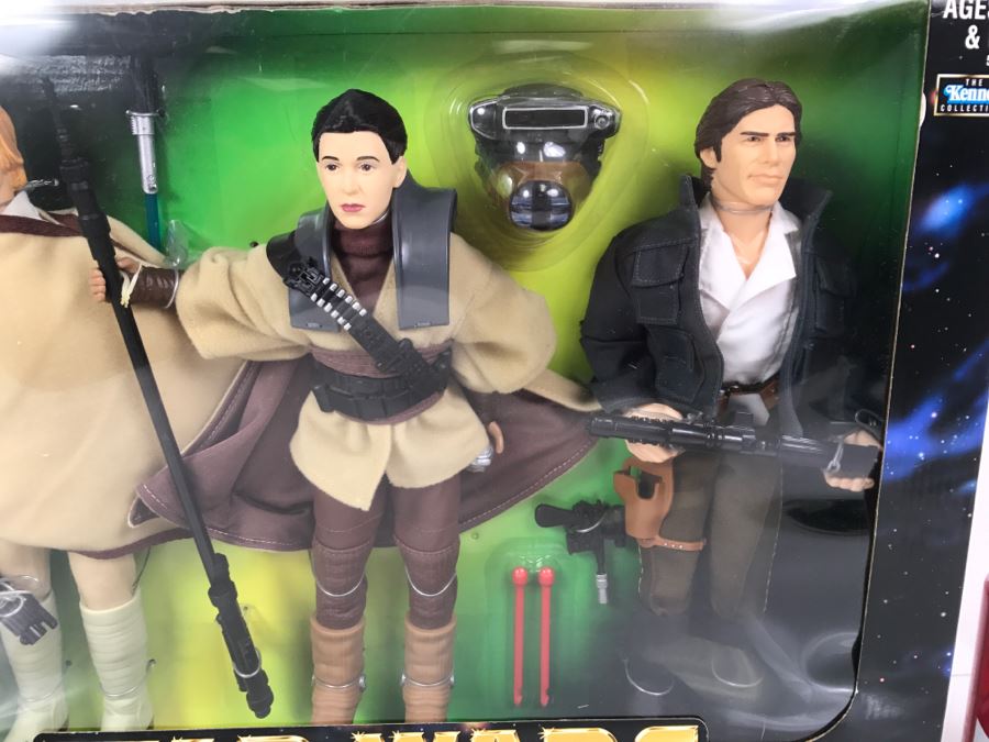 STAR WARS Action Collection Rebel Alliance Luke Skywalker, Princess Leia, Han Solo Kenner Collection Hasbro 1998 57101 New In Box [Photo 9]