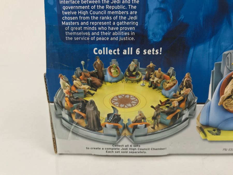 STAR WARS Jedi High Council Qui-Gon Jinn, Ki-Adi Mundi, Yoda Scene 1 Hasbro 2004 32153 New In Box [Photo 12]