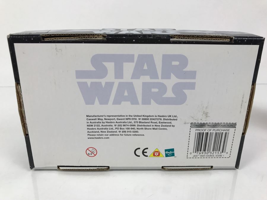 STAR WARS Jedi High Council Qui-Gon Jinn, Ki-Adi Mundi, Yoda Scene 1 Hasbro 2004 32153 New In Box [Photo 16]