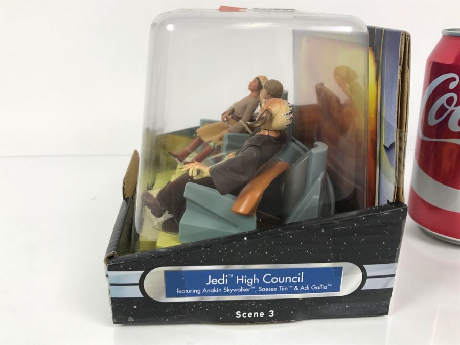 STAR WARS Jedi High Council Anakin Skywalker, Saesee Tiin, Adi Gallia Scene 3 Hasbro 2004 32162 New In Box [Photo 13]