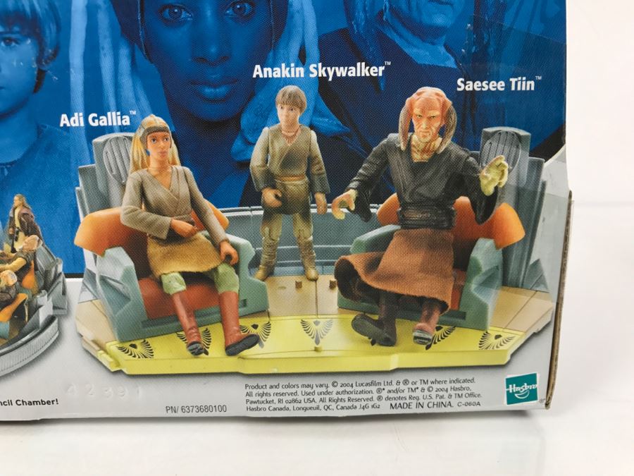 STAR WARS Jedi High Council Anakin Skywalker, Saesee Tiin, Adi Gallia Scene 3 Hasbro 2004 32162 New In Box [Photo 14]