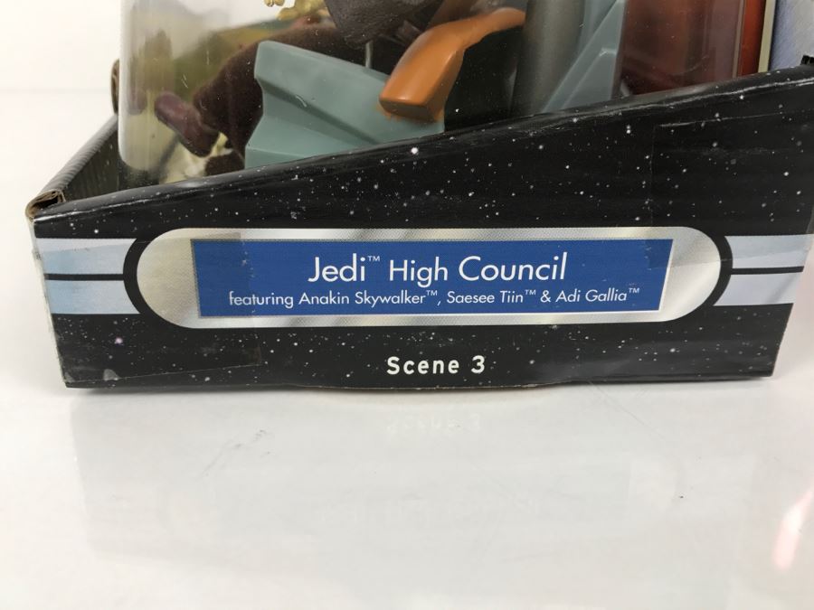 STAR WARS Jedi High Council Anakin Skywalker, Saesee Tiin, Adi Gallia Scene 3 Hasbro 2004 32162 New In Box [Photo 9]