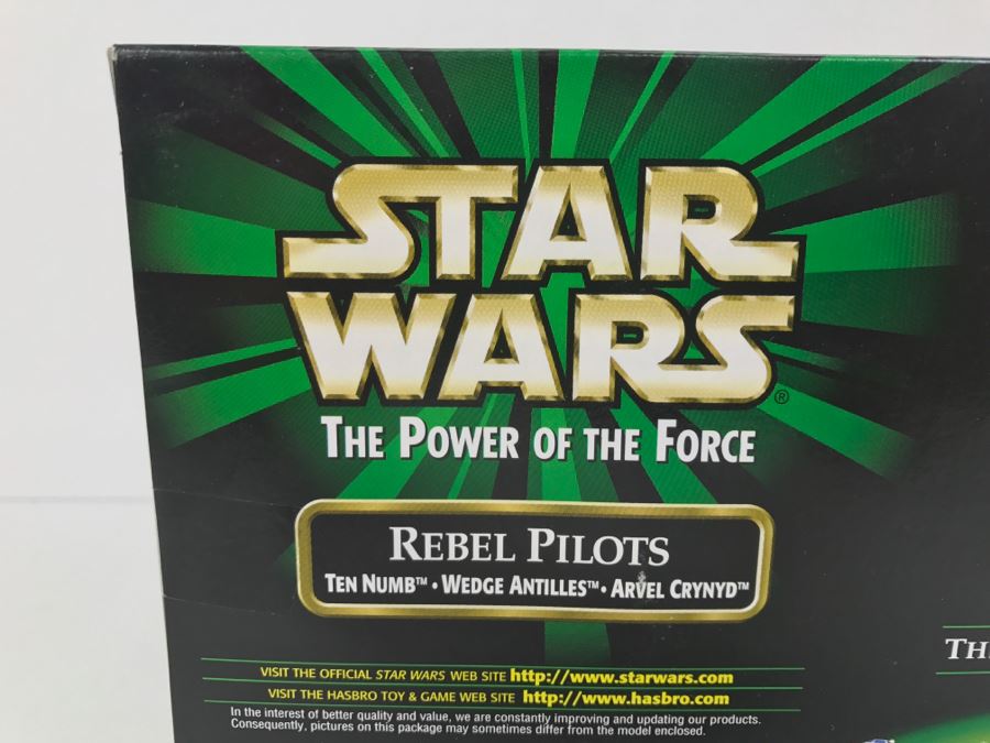 STAR WARS The Power Of The Force Rebel Pilots Ten Numb, Wedge Antilles, Arvel Crynyd Hasbro 1999 84035/84057 New In Box [Photo 12]