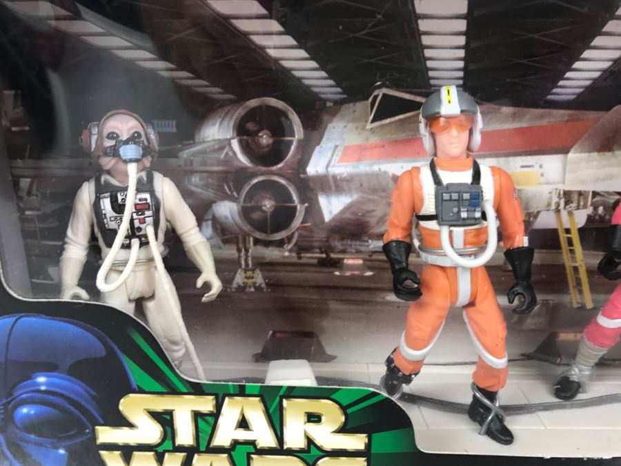STAR WARS The Power Of The Force Rebel Pilots Ten Numb, Wedge Antilles, Arvel Crynyd Hasbro 1999 84035/84057 New In Box [Photo 4]