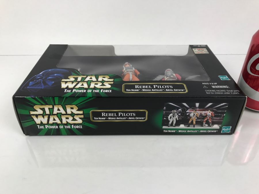 STAR WARS The Power Of The Force Rebel Pilots Ten Numb, Wedge Antilles, Arvel Crynyd Hasbro 1999 84035/84057 New In Box [Photo 9]
