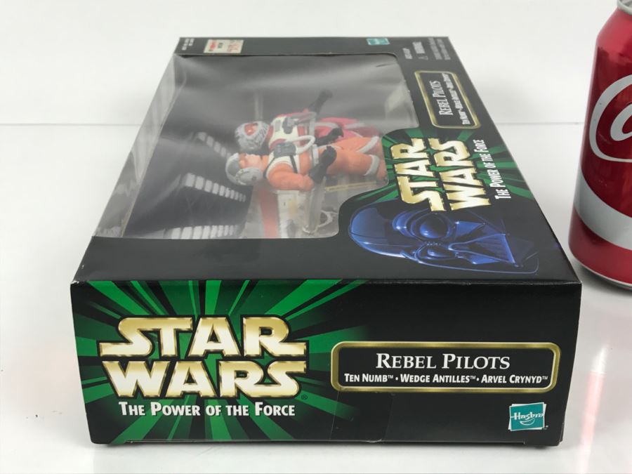 STAR WARS The Power Of The Force Rebel Pilots Ten Numb, Wedge Antilles, Arvel Crynyd Hasbro 1999 84035/84057 New In Box [Photo 8]