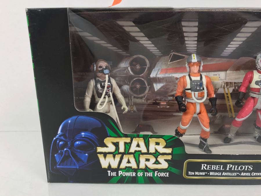 STAR WARS The Power Of The Force Rebel Pilots Ten Numb, Wedge Antilles, Arvel Crynyd Hasbro 1999 84035/84057 New In Box [Photo 3]