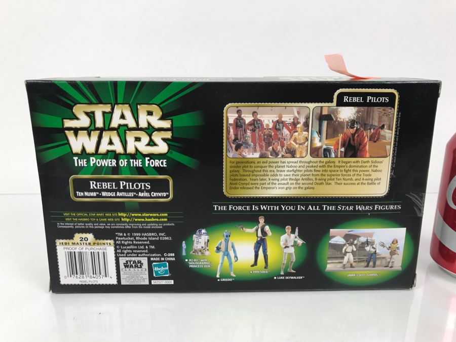 STAR WARS The Power Of The Force Rebel Pilots Ten Numb, Wedge Antilles, Arvel Crynyd Hasbro 1999 84035/84057 New In Box [Photo 10]