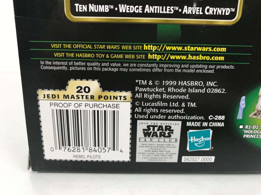 STAR WARS The Power Of The Force Rebel Pilots Ten Numb, Wedge Antilles, Arvel Crynyd Hasbro 1999 84035/84057 New In Box [Photo 11]