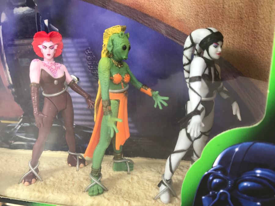 STAR WARS The Power Of The Force Jabba The Hutt’s Dancers Rystall, Greeata, Lyn Me Hasbro 1998  New In Box [Photo 8]