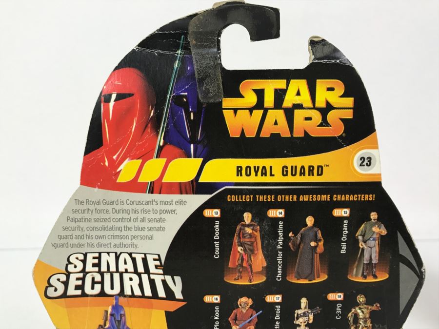 STAR WARS Revenge Of The Sith Senate Security Royal Guard Red 23 Collection 2 Hasbro 2005 85295/85174  New On Card [Photo 11]