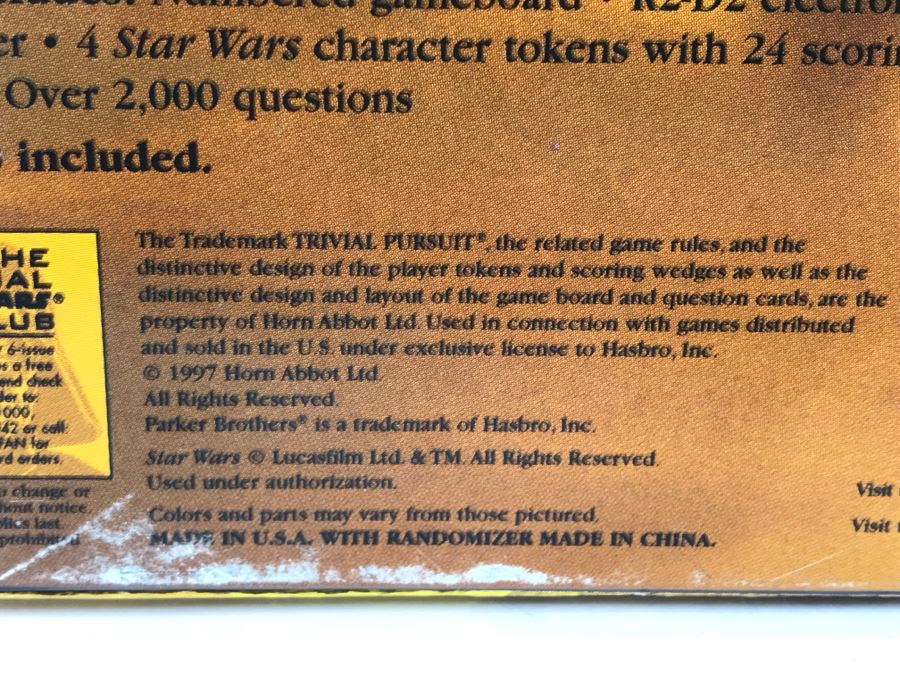 STAR WARS Trivial Pursuit Classic Trilogy Collector’s Edition Parker Brothers 1997 [Photo 6]