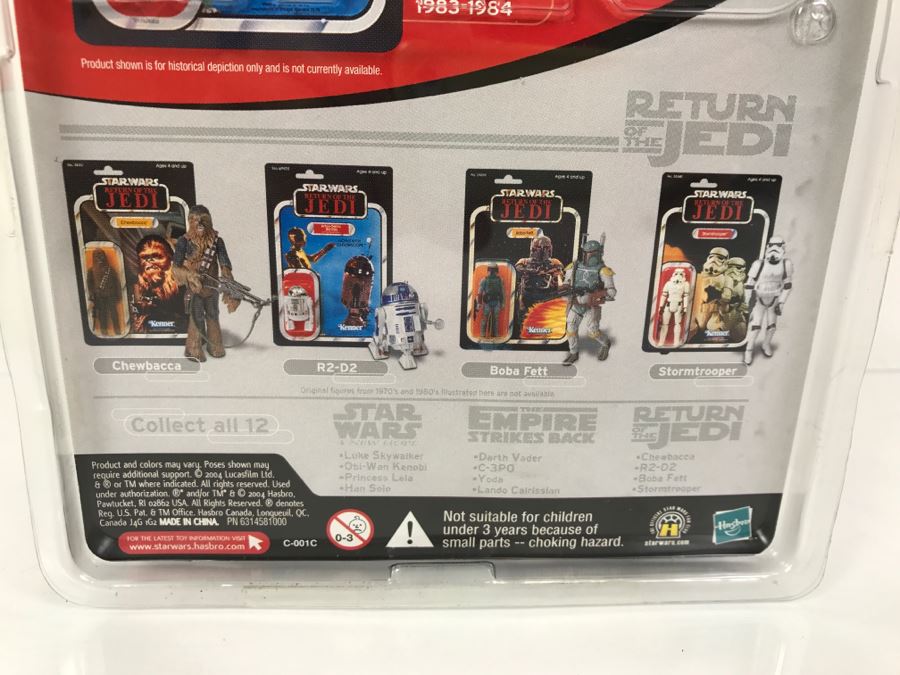 STAR WARS The Original Trilogy Collection Return Of The Jedi R2-D2 Artoo Detoo With Extension Arm Hasbro 2004 85270 New On Card [Photo 10]