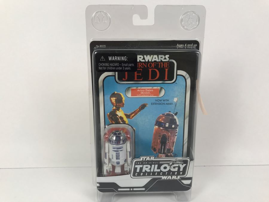 STAR WARS The Original Trilogy Collection Return Of The Jedi R2-D2 Artoo Detoo With Extension Arm Hasbro 2004 85270 New On Card [Photo 1]