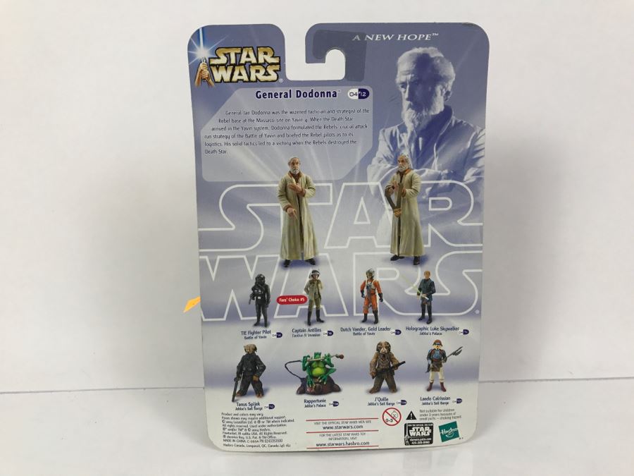 STAR WARS A New Hope General Jan Dodonna Battle Of Yavin 12 Hasbro 2004 84766/84715 New On Card