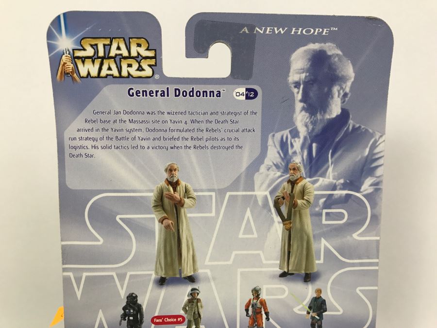 STAR WARS A New Hope General Jan Dodonna Battle Of Yavin #12 Hasbro 2004 84766/84715 New On Card [Photo 10]