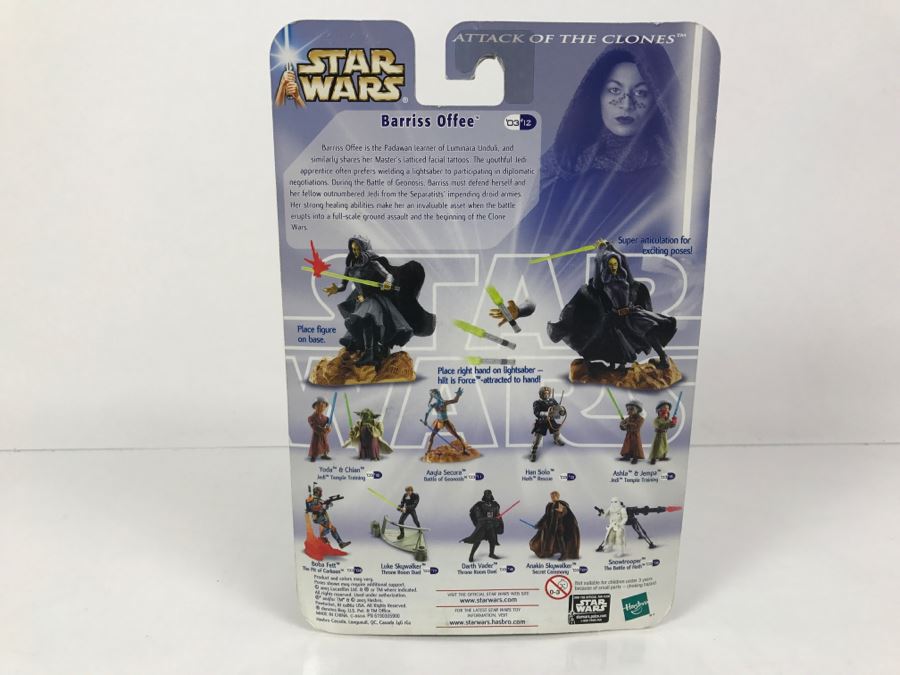 STAR WARS Attack Of The Clones Barriss Offee Battle Of Geonosis #12 Hasbro 2003 85025/84715 New On Card [Photo 8]