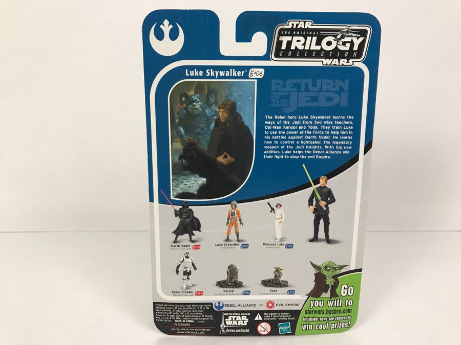 STAR WARS The Original Trilogy Collection Return Of The Jedi Luke Skywalker #06 Hasbro 2004 85185/84715 New On Card [Photo 9]
