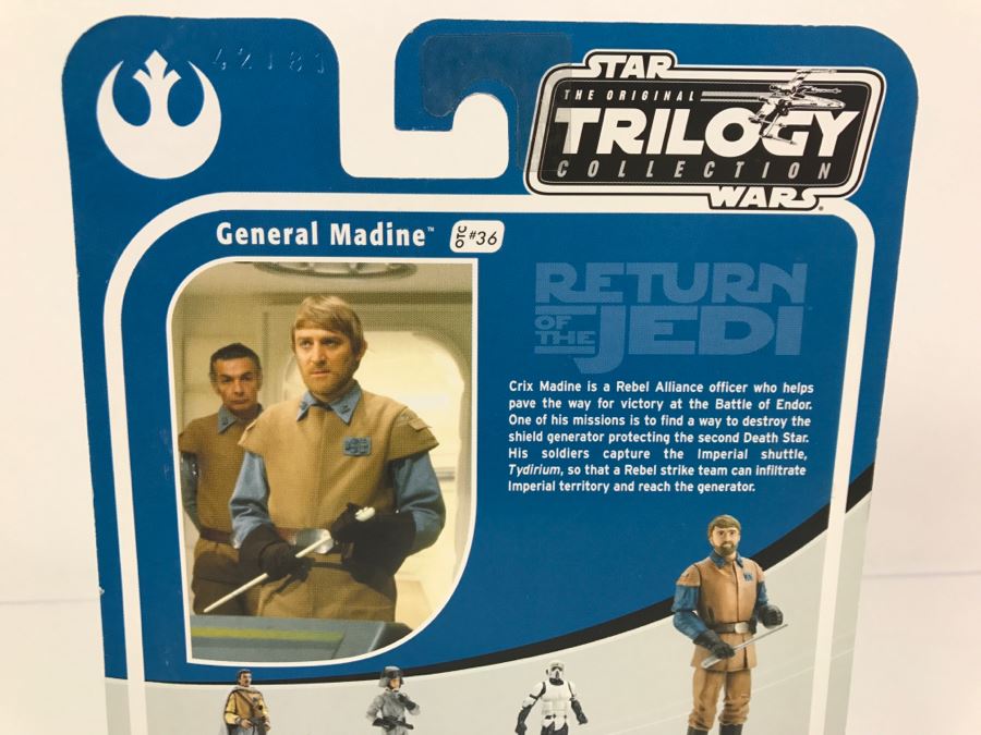 STAR WARS The Original Trilogy Collection Return Of The Jedi General Madine #36 Hasbro 2004 85386/84715 New On Card [Photo 11]