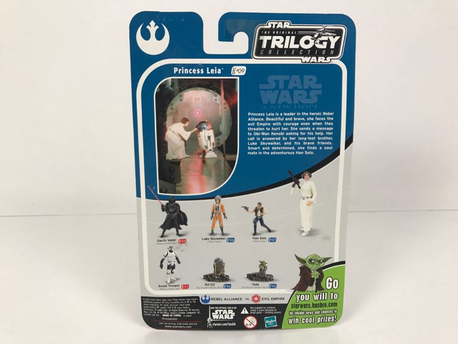 STAR WARS The Original Trilogy Collection A New Hope Princess Leia #09 Hasbro 2004 85192/84715 New On Card [Photo 9]