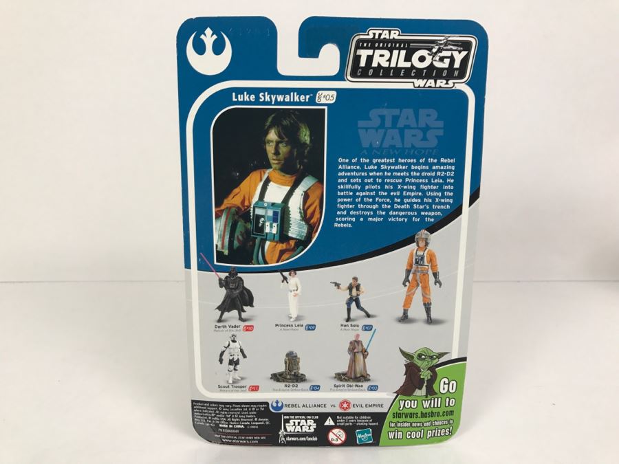 STAR WARS The Original Trilogy Collection A New Hope Luke Skywalker #05 Hasbro 2004 85184/84715 New On Card [Photo 9]