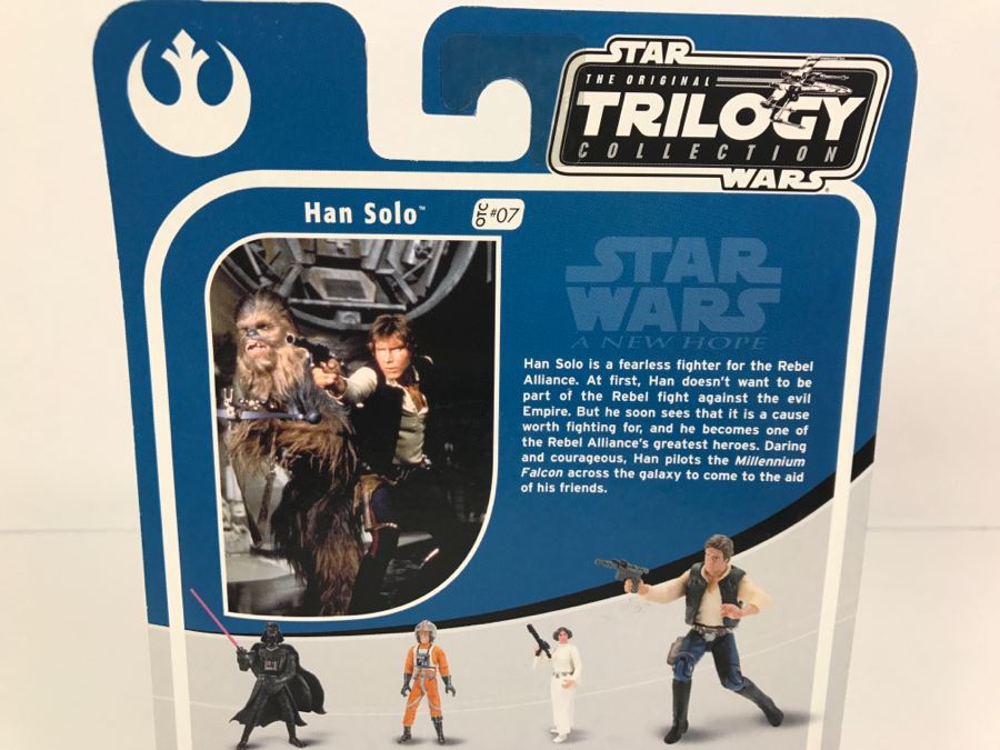 STAR WARS The Original Trilogy Collection A New Hope Han Solo #07 Hasbro 2004 85190/84715 New On Card [Photo 10]