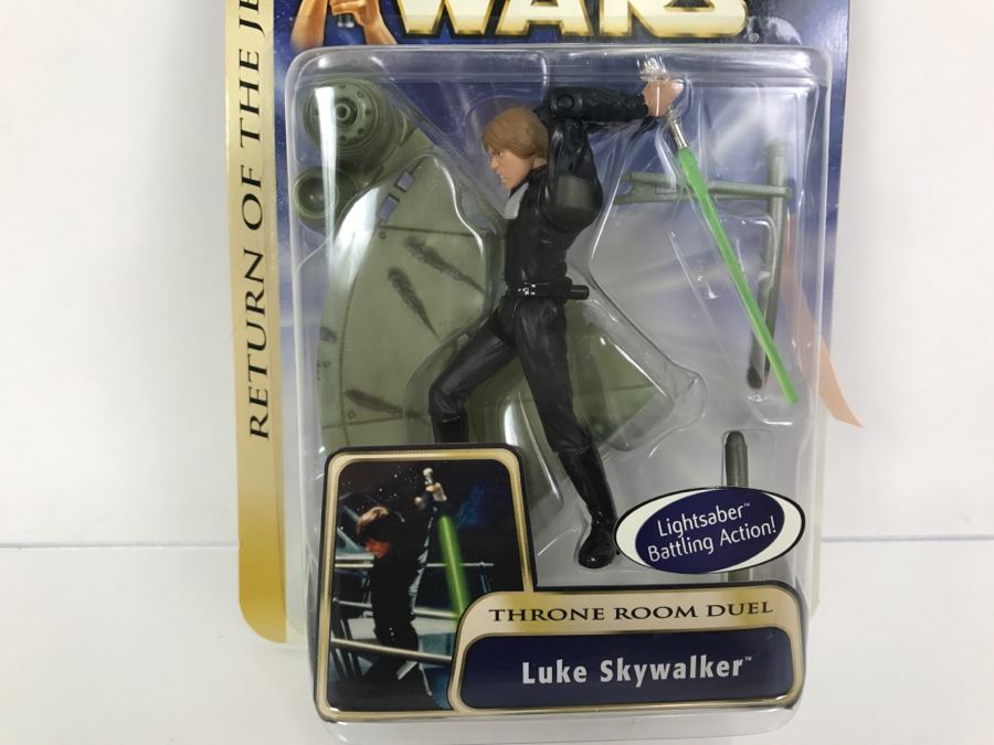 STAR WARS Return Of The Jedi Throne Room Duel Luke Skywalker #17 Hasbro 2003 85008/84715 New On Card [Photo 3]